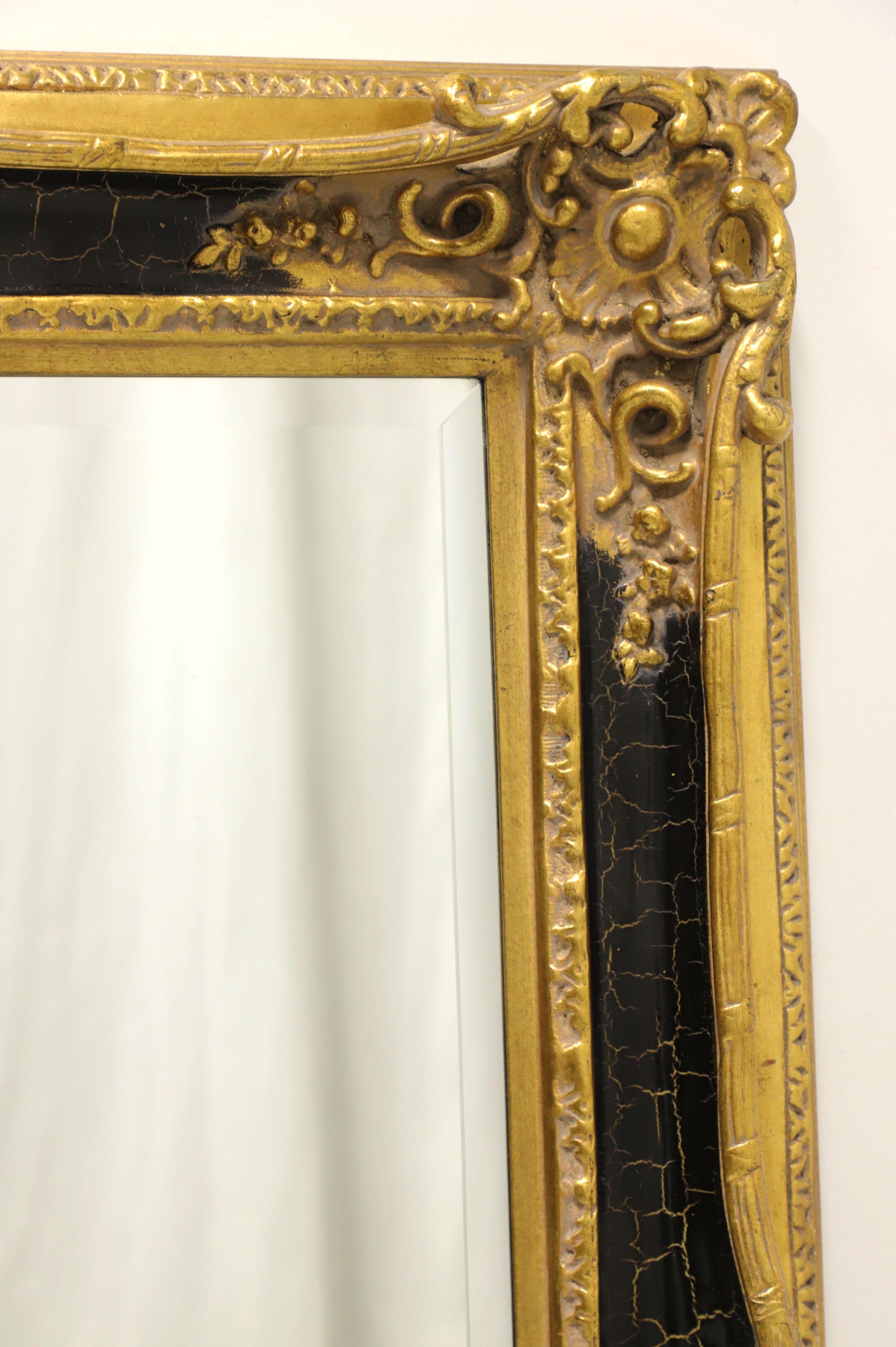 black and gold antique mirror