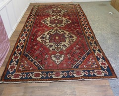 Large Traditional Tree of Life Red Wool Carpet, Early 20th Century