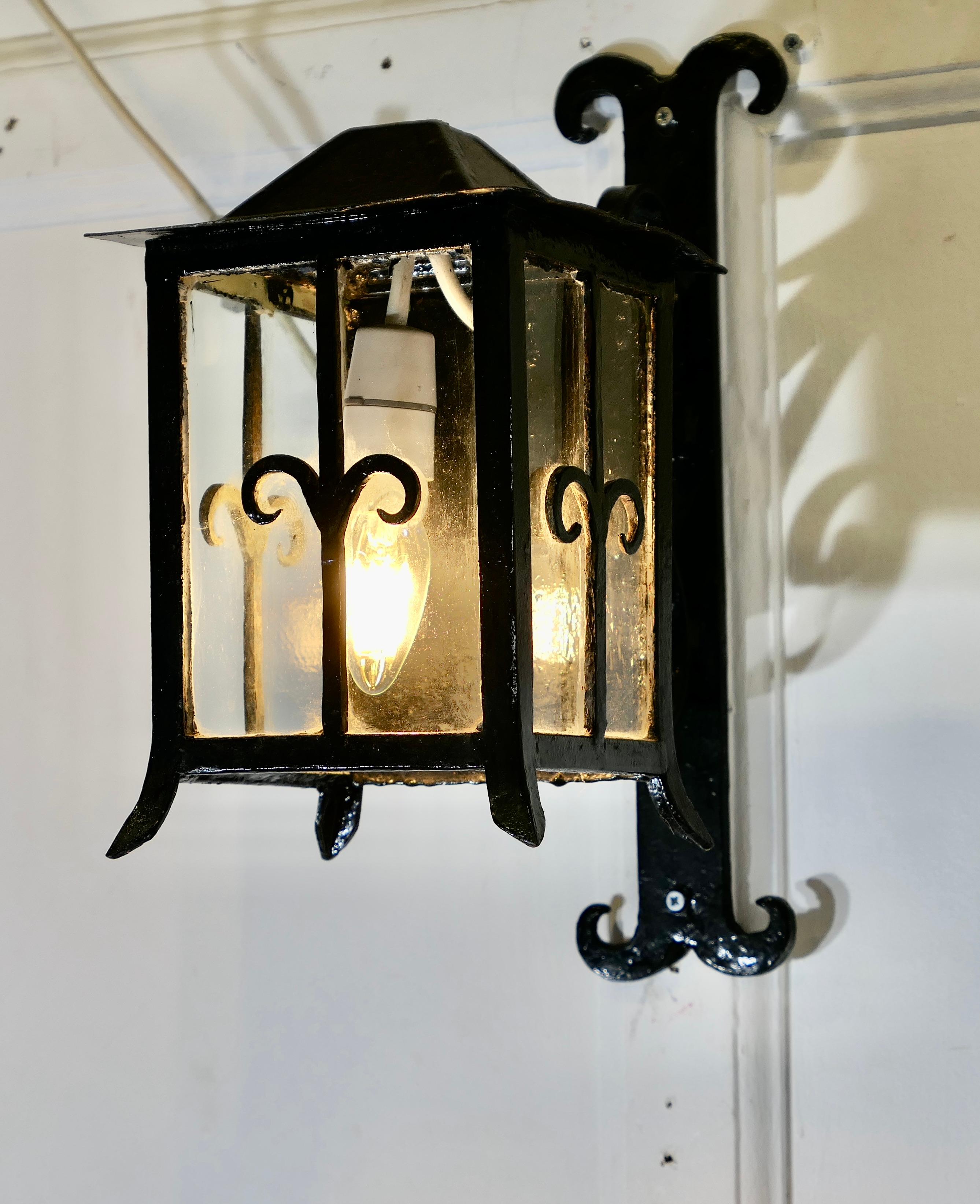 Arts and Crafts Large Lantern  This is a Large Wall Lantern For Sale