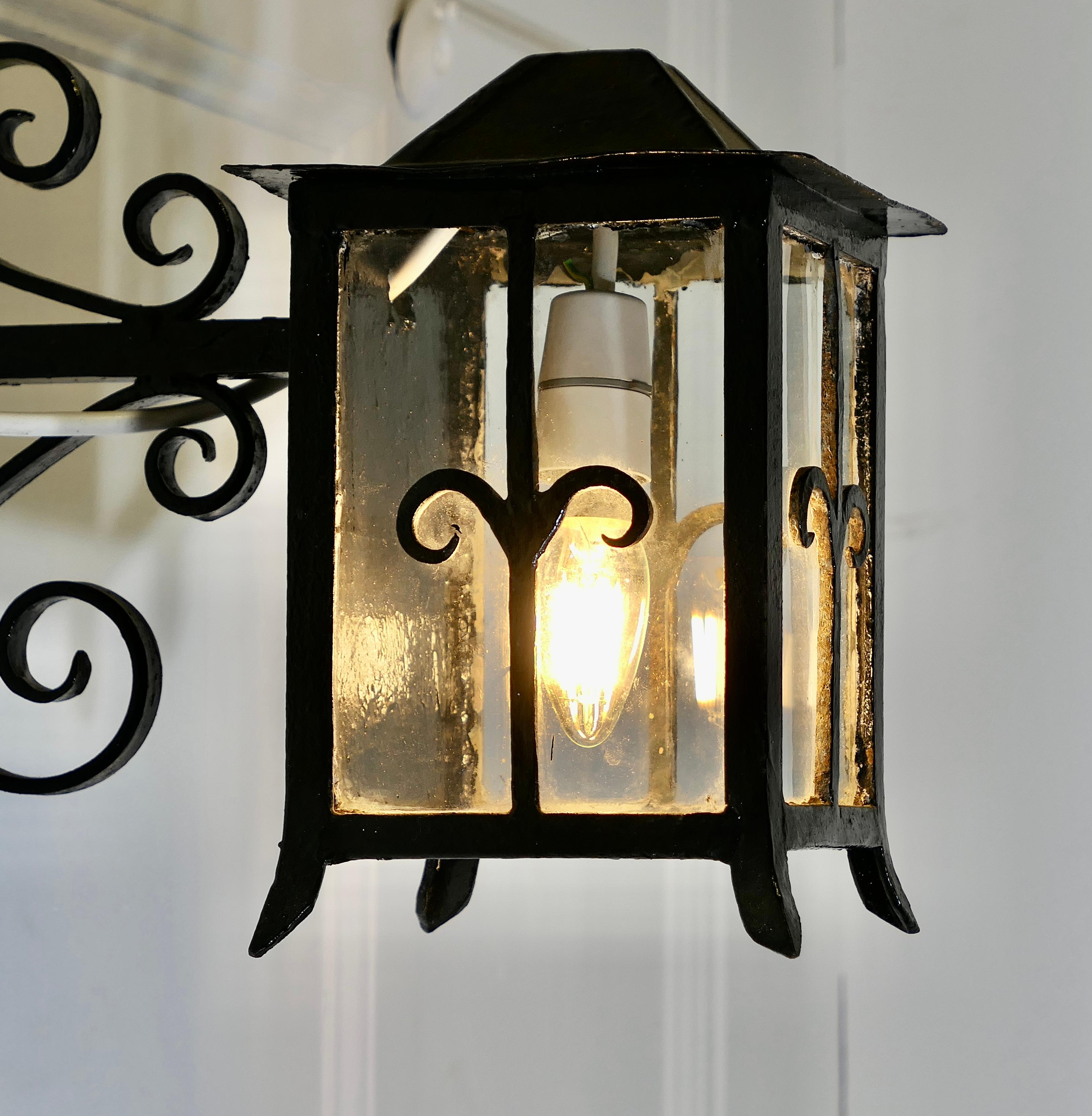 Mid-20th Century Large Lantern  This is a Large Wall Lantern For Sale
