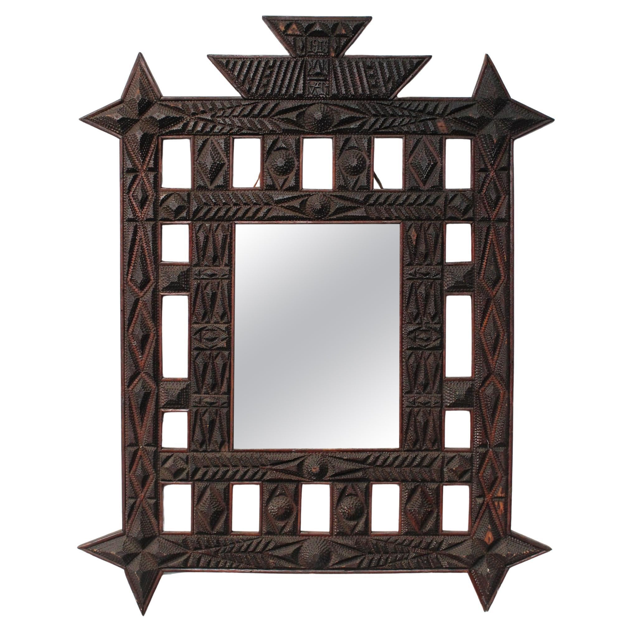 Large trampart mirror , dated 1913