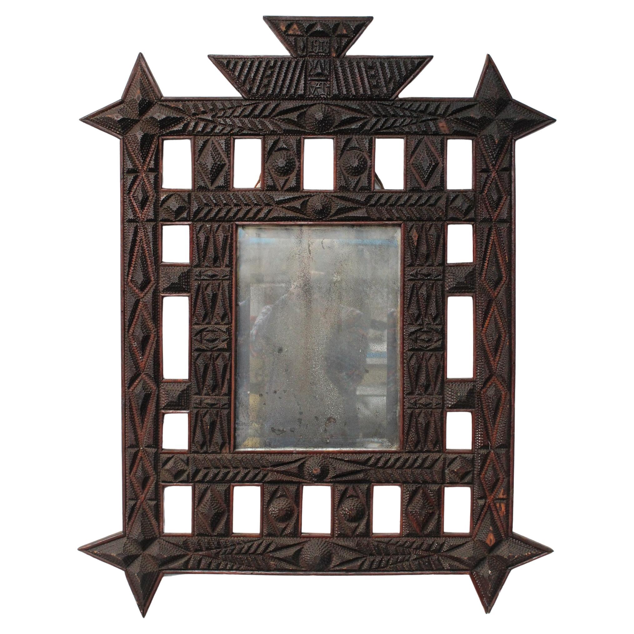 Large trampart mirror , dated 1913 For Sale