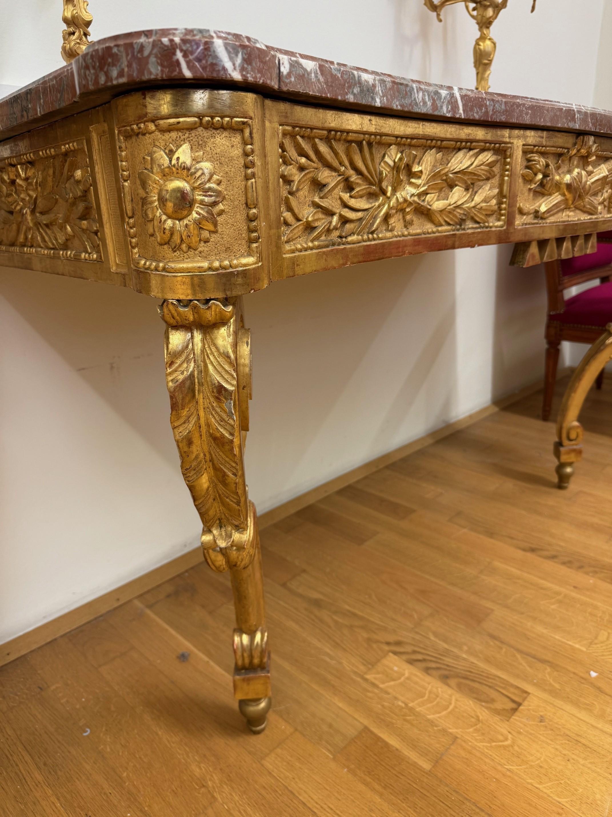 Late 18th Century Large Transitional Console Table For Sale