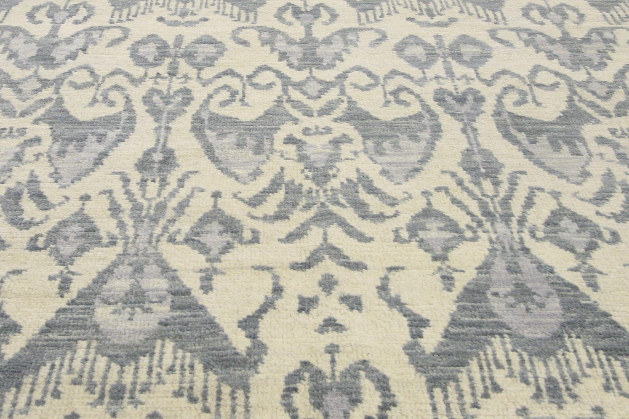 Large Transitional Ikat Rug, Modern Elegance Meets Global Chic In New Condition For Sale In Dallas, TX