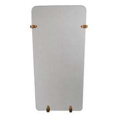 Espejo de pared grande, trapezoidal, de estilo de mediados de siglo y de cuerpo entero, Viena, Austria, década de 1950
