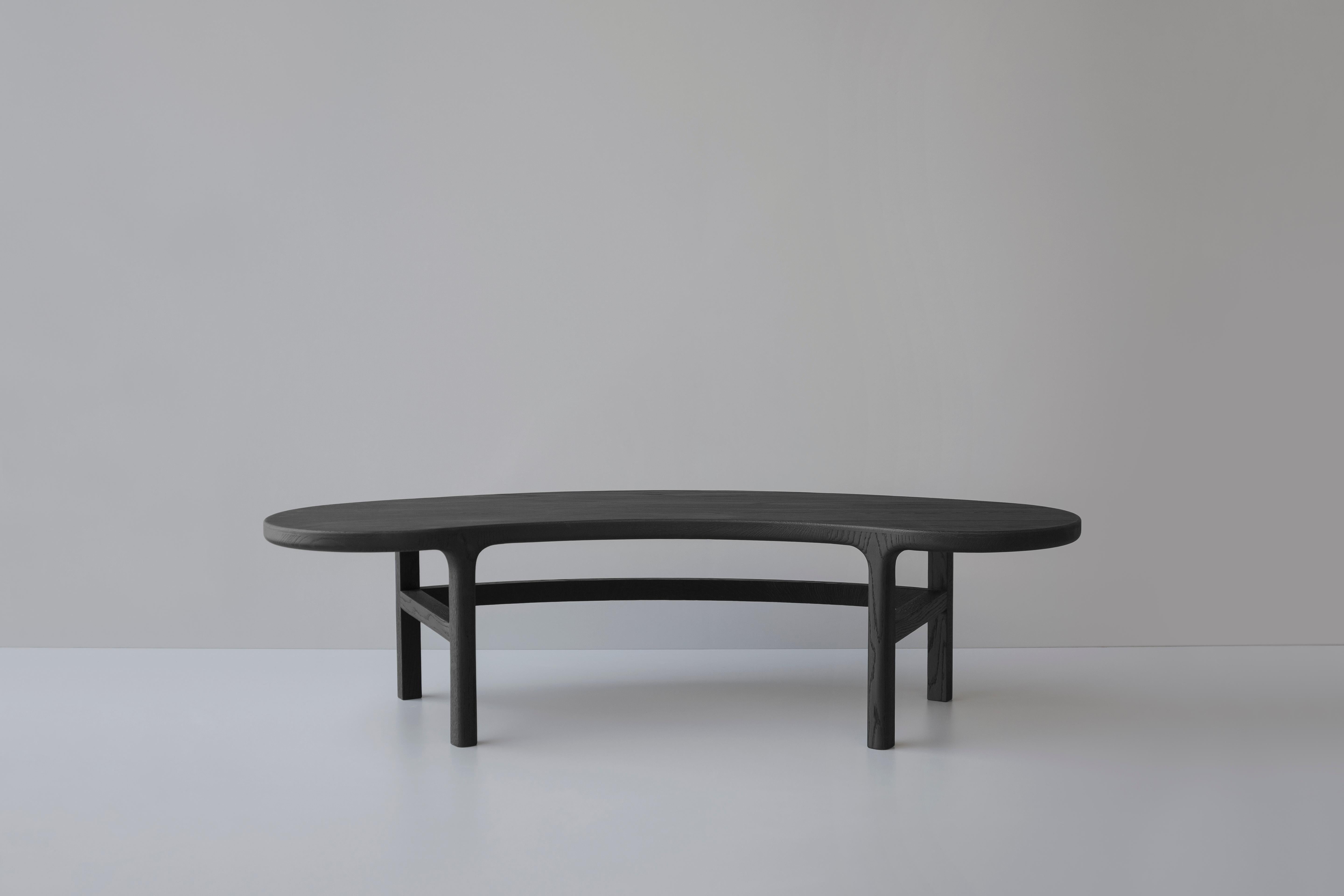 Large Trasiego coffee table by Arturo Verástegui
Dimensions: D 150 x W 66 x H 42 cm
Materials: oak wood.

White oak with burnt finish table.

Sebastián Angeles is an Industrial Designer originally from Mexico City who graduated from the
