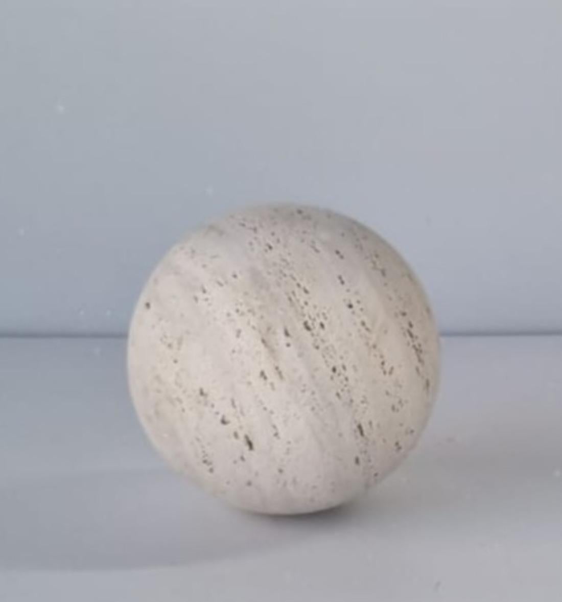 Hand-Crafted Large Travertine Balls For Sale