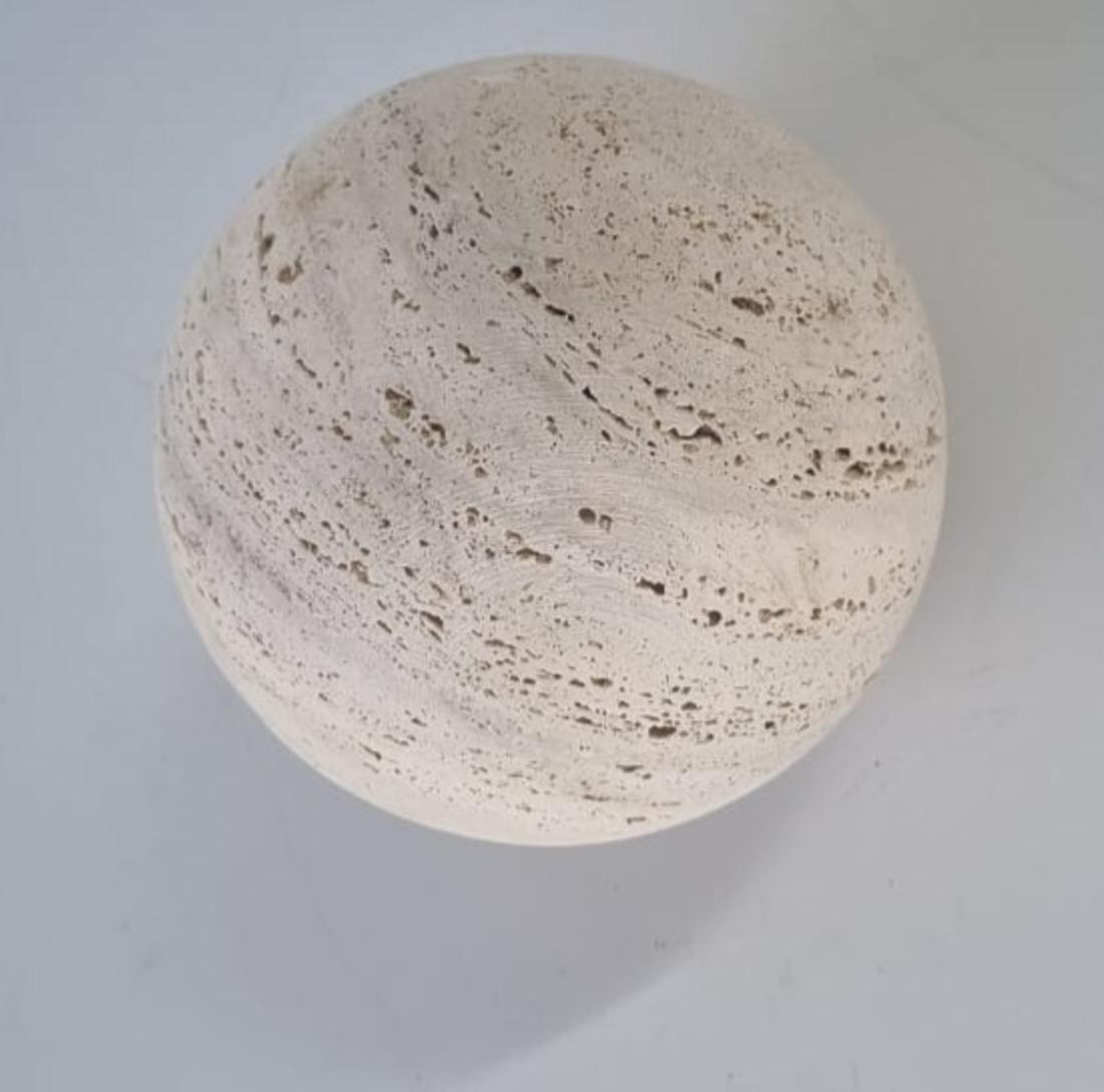 Large Travertine Balls In New Condition For Sale In Maywood, NJ
