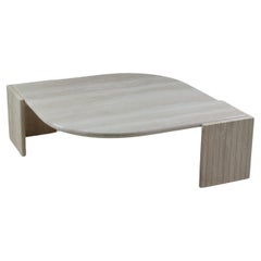 Grande table basse en travertin, années 1960