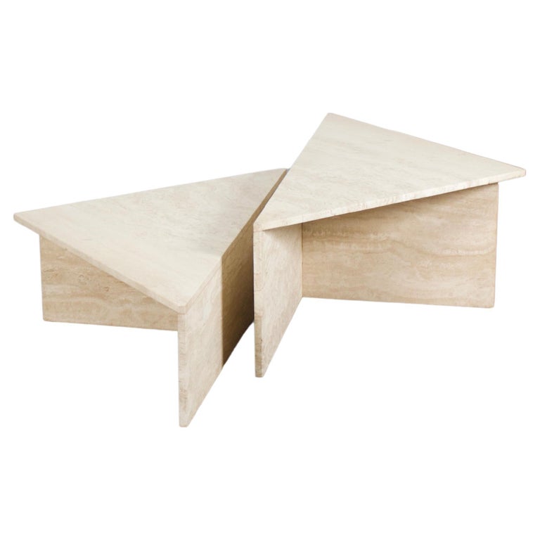 Large Travertine Coffee Table by Up&Up, Italy, 1970s at 1stDibs