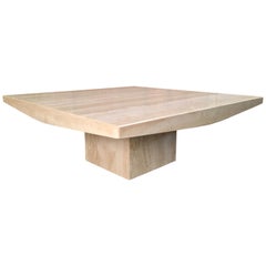 Grande table basse en travertin