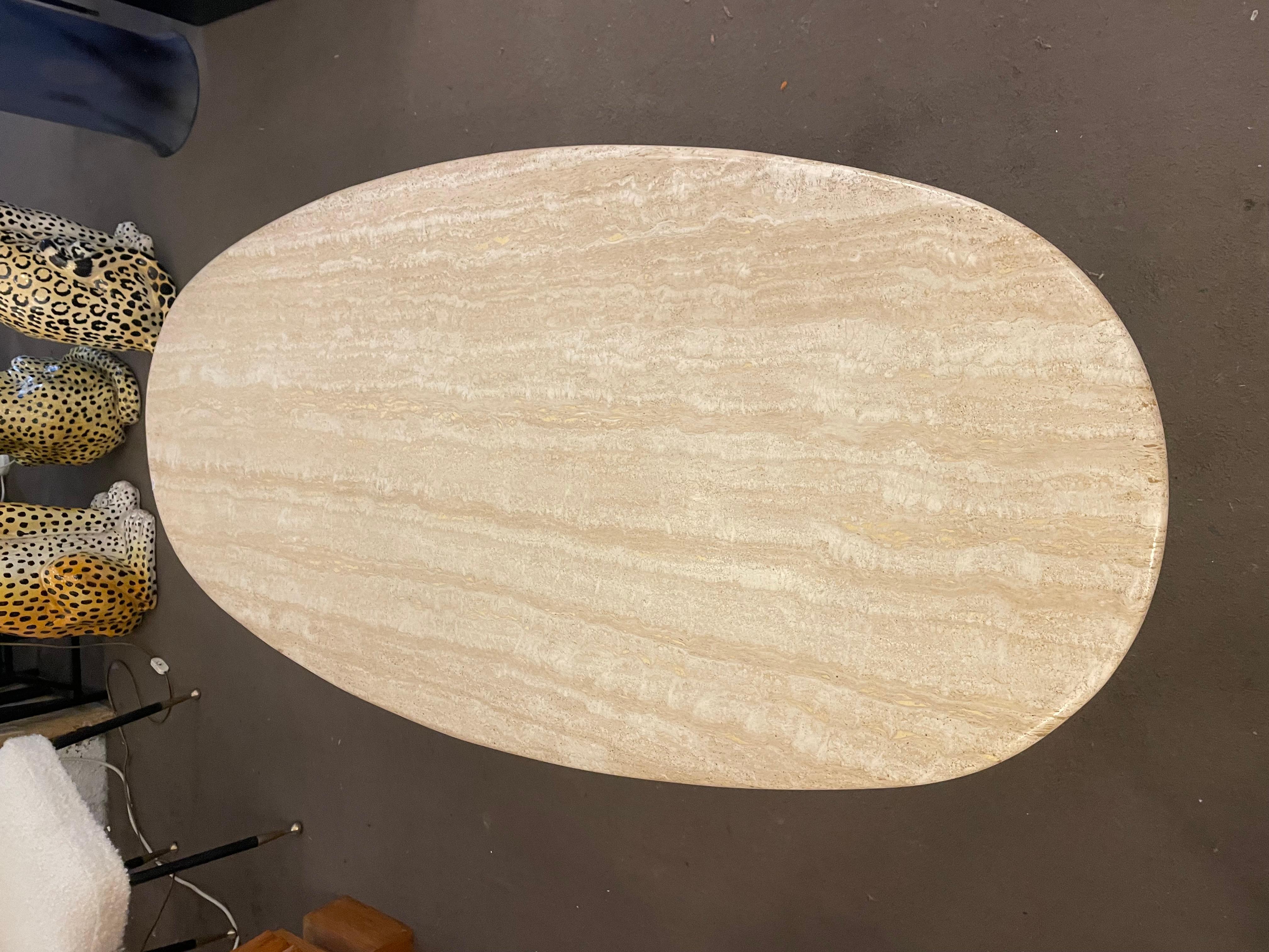 Large Travertine Coffee Table, Italy, 1970s 2