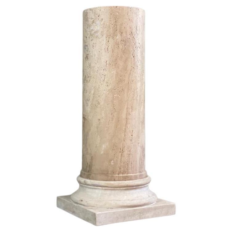 MidCentury Italian Modern Travertine Column at 1stDibs