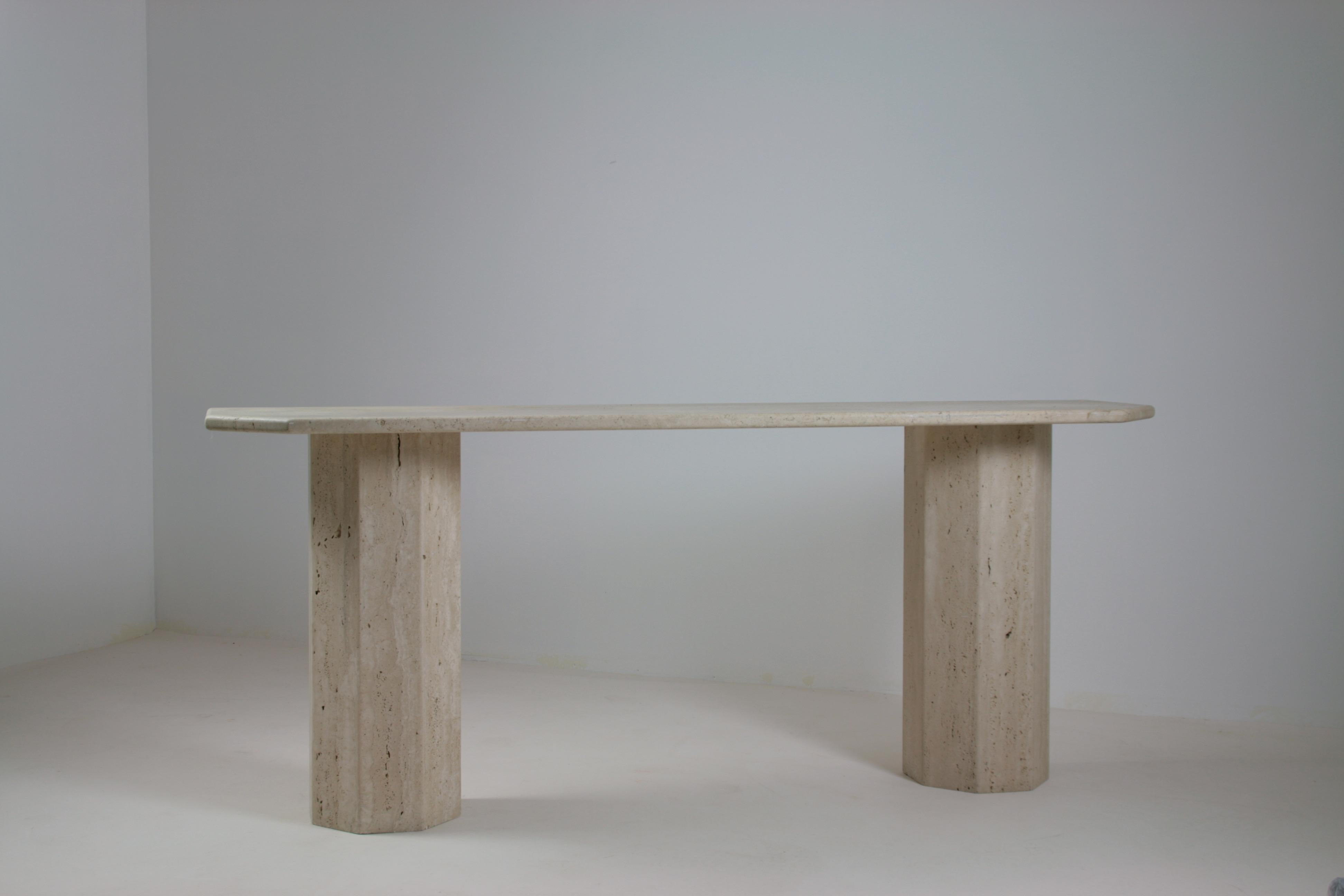 Italian Large travertine console, Italy