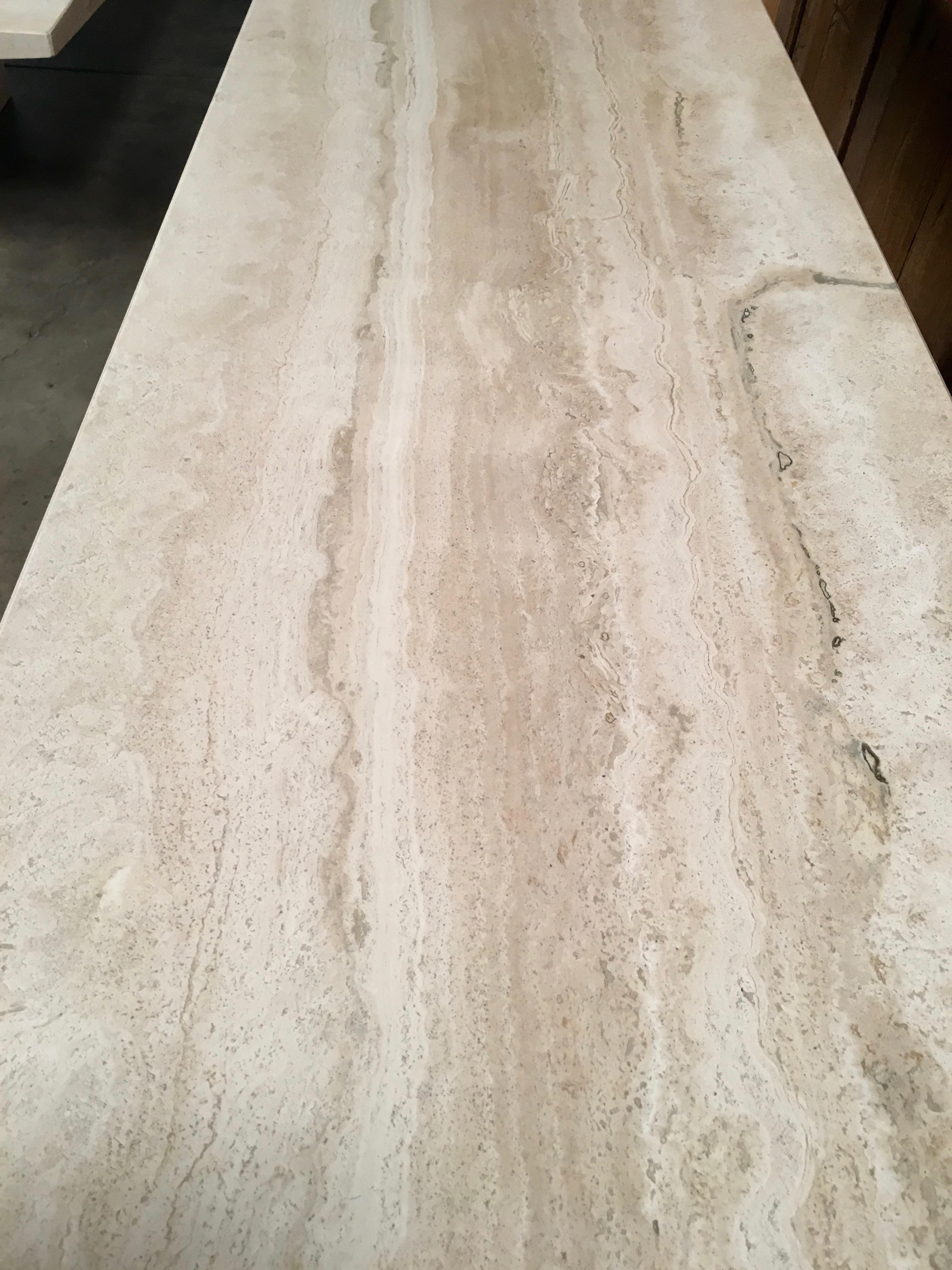 Large Travertine Console Table 4