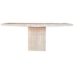 Large Travertine Console Table