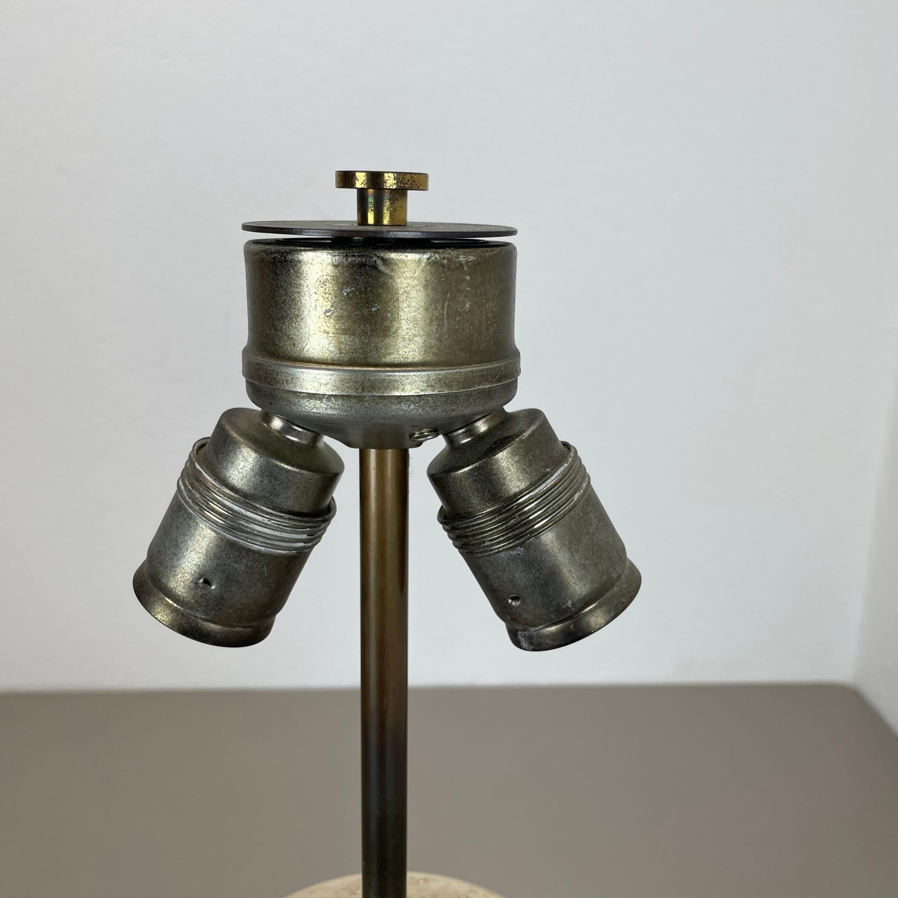 Grande base per lampada da tavolo in marmo di travertino Fratelli Mannelli, Italia, anni '70 in vendita 6