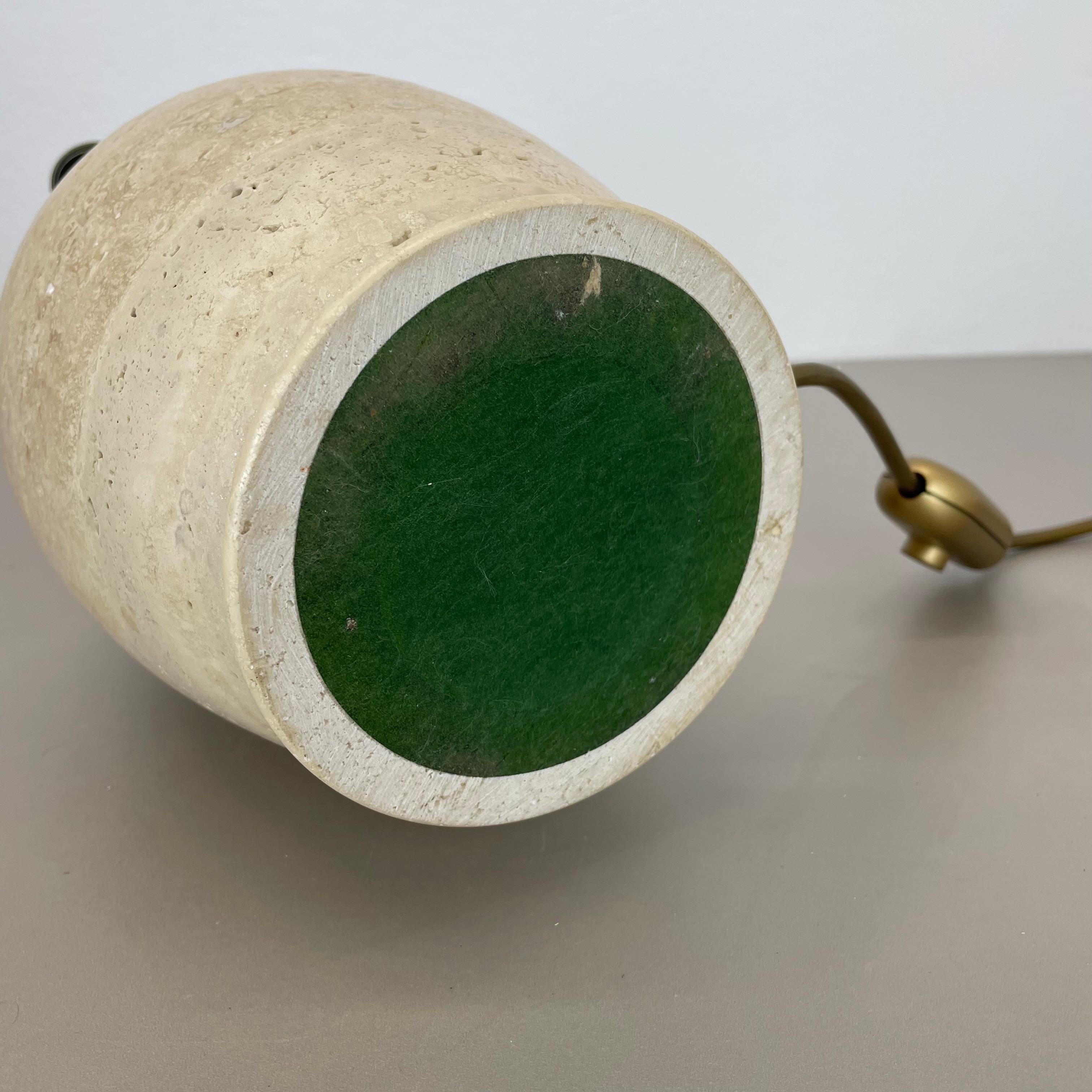 Grande base per lampada da tavolo in marmo di travertino Fratelli Mannelli, Italia, anni '70 in vendita 10