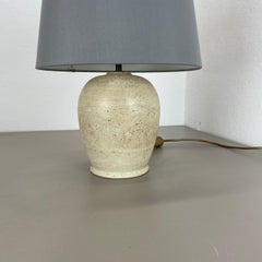 Large Travertine Marble Fratelli Mannelli Style Table Light Base, Italy, 1970s