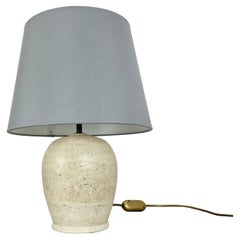 Grande base per lampada da tavolo in marmo di travertino Fratelli Mannelli, Italia, anni '70