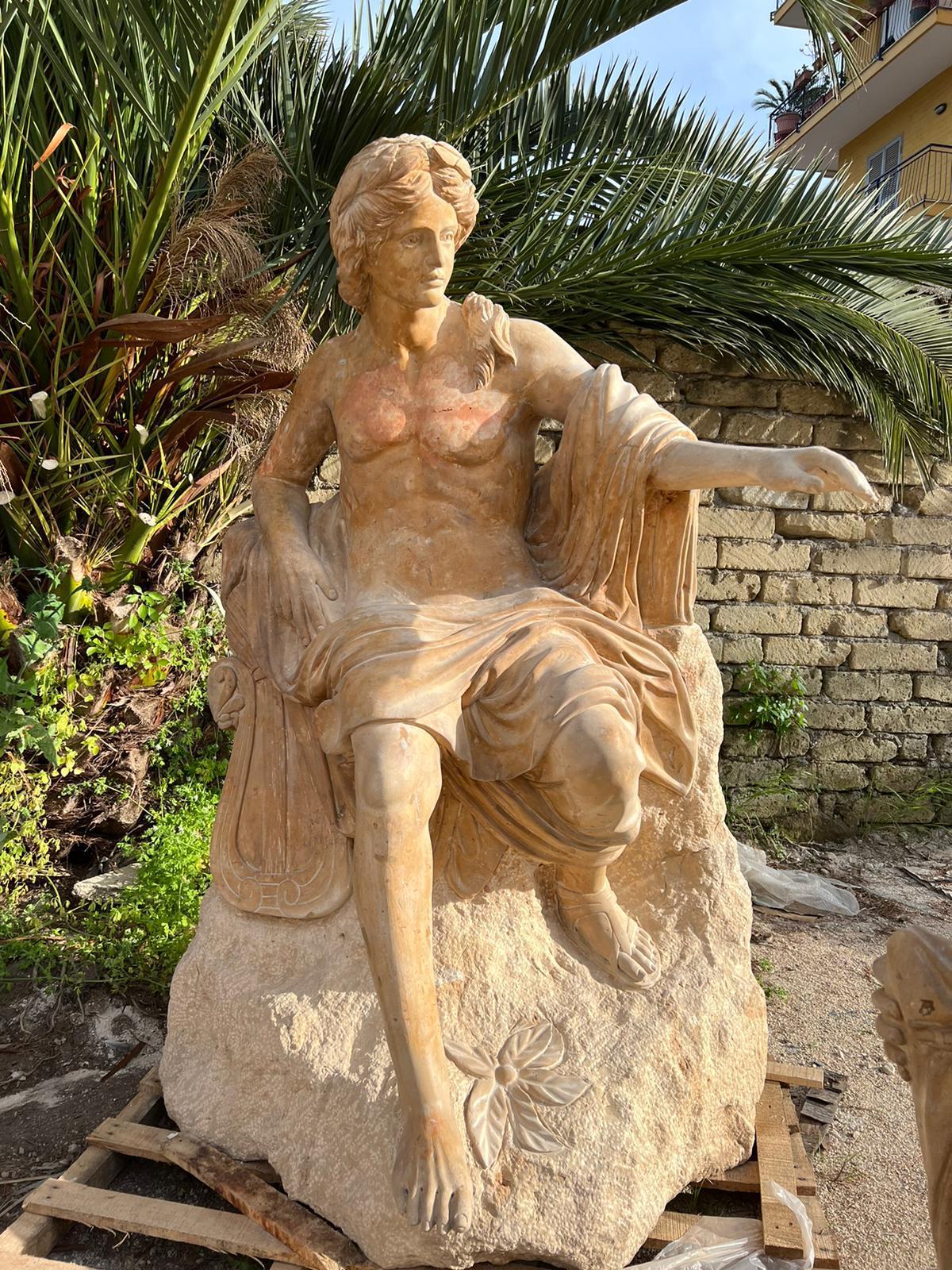 Large Travertine Marble Sculptural Group Italian, 20 th For Sale 3