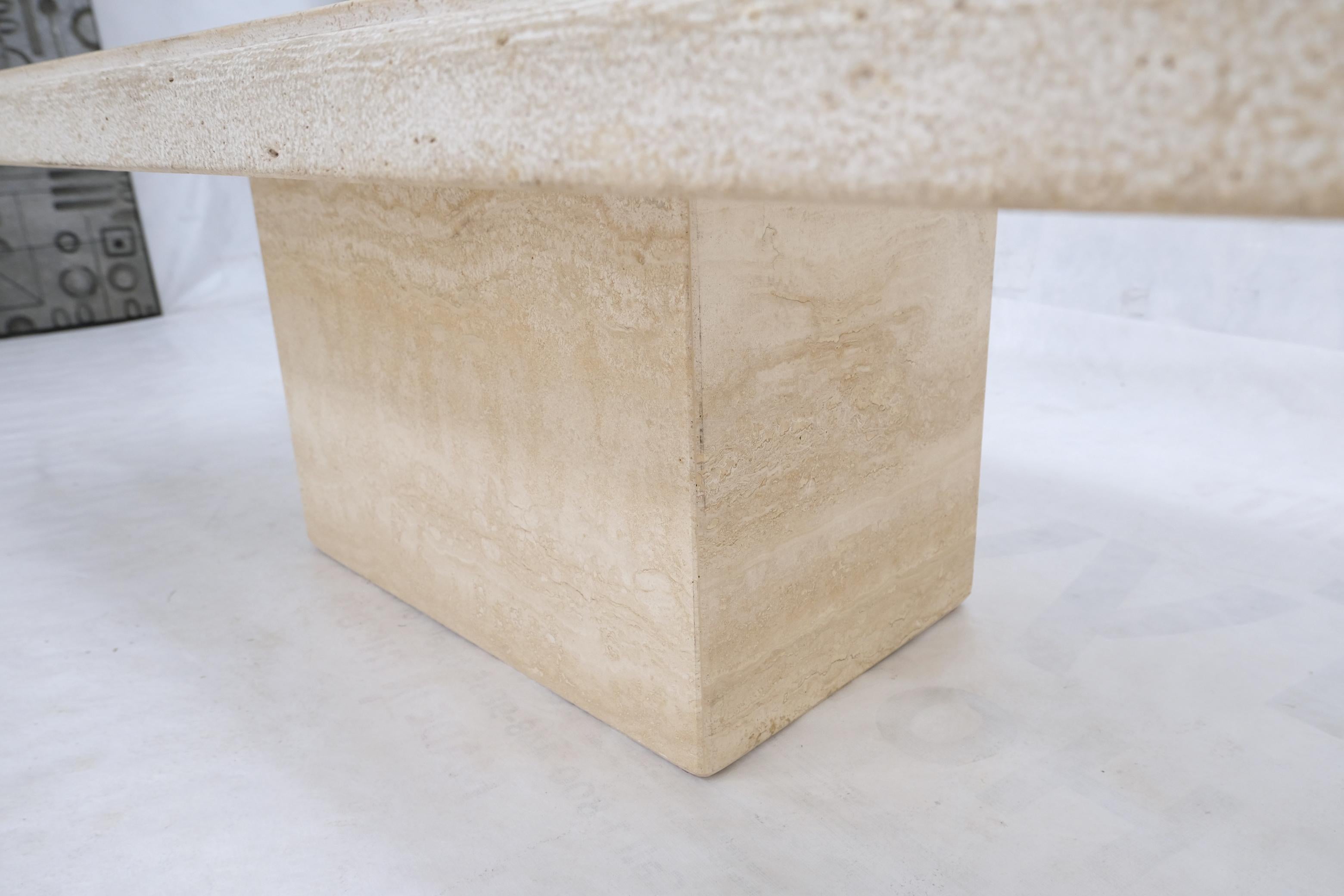 20th Century Large Travertine Rectangle Coffee Table
