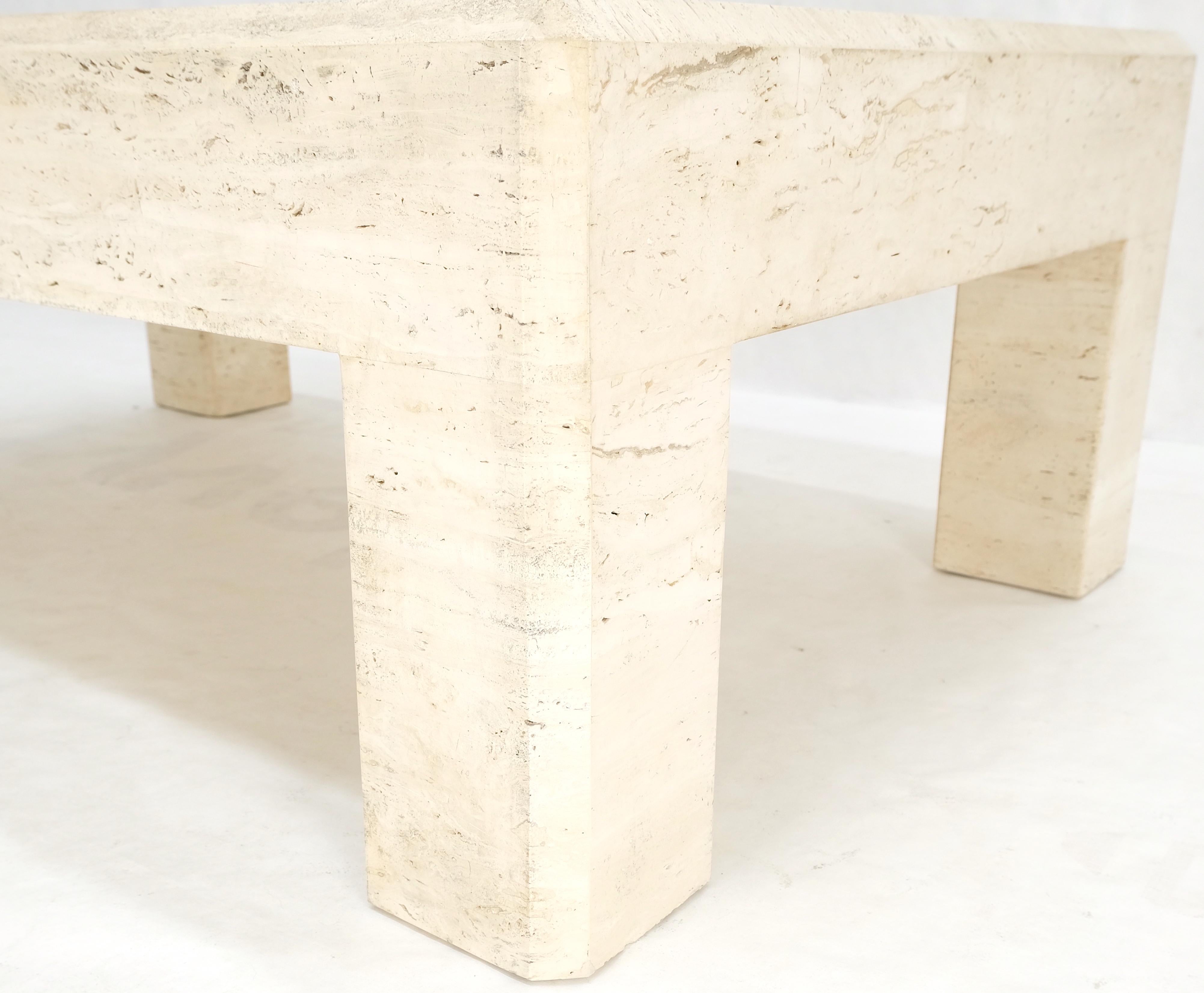 travertine rectangle coffee table
