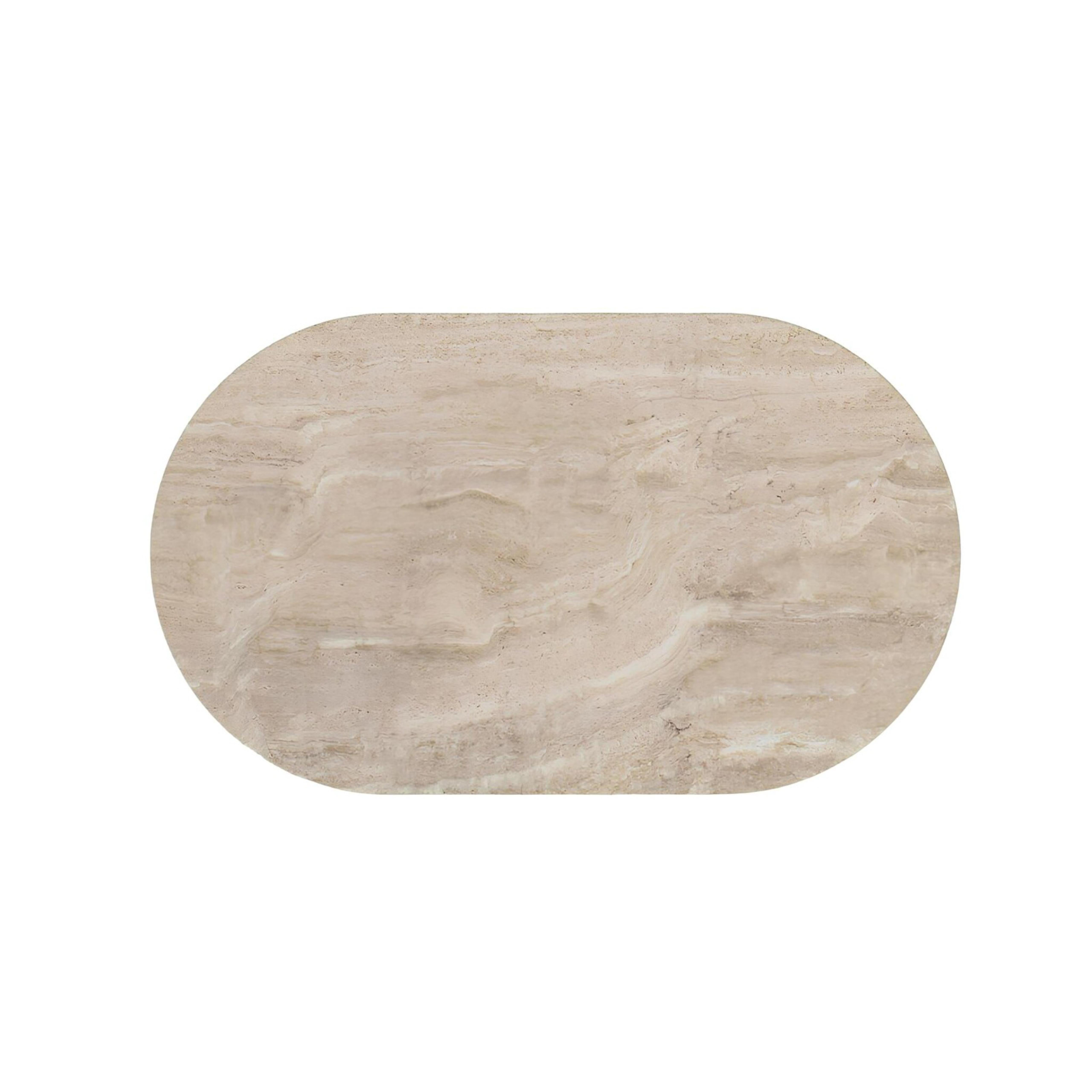 Carved Large Travertine Sculptural Dining Table - Travertine Stone Massive Table For Sale