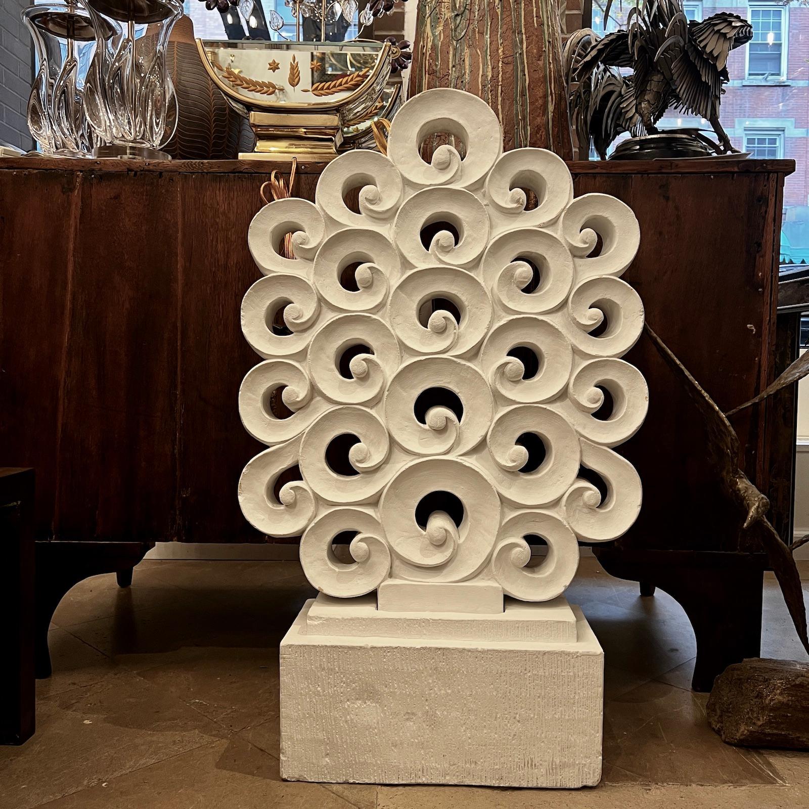 Midcentury Italian cast plaster and cement tree of life sculpture with painted finish.

Measurements:
Height: 35