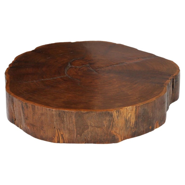 Large Tree Trunk Coffee Table, 1960s For Sale at 1stDibs