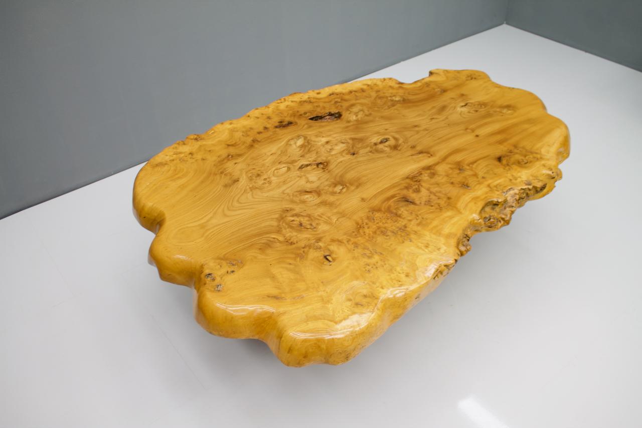 Large Tree Trunk Coffee Table, 1970s Wood For Sale 1