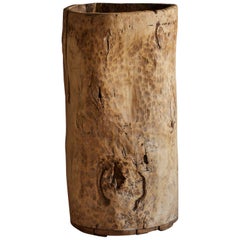 Large Tree Trunk Sculpture with Up-Light
