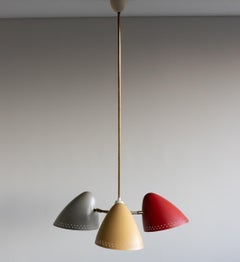 Großer dreifarbiger Kronleuchter von Busquet