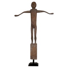 Grand fétiche tribal de Bornéo en Wood AGE - Sculpture ethnique indonésienne