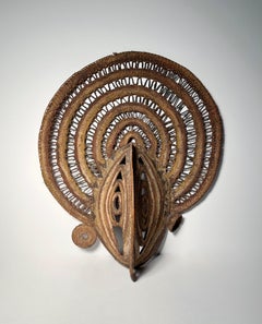 Große polychrome Yam-Maske aus Papua-Neuguinea, Stammes-/ Ozeanische Stammeskunst