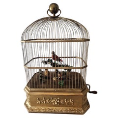 Grand oiseau chantant en cage ancienne, par Phallibois