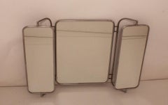Grand miroir triptyque, bakélite et chrome, Espagne, années 1940