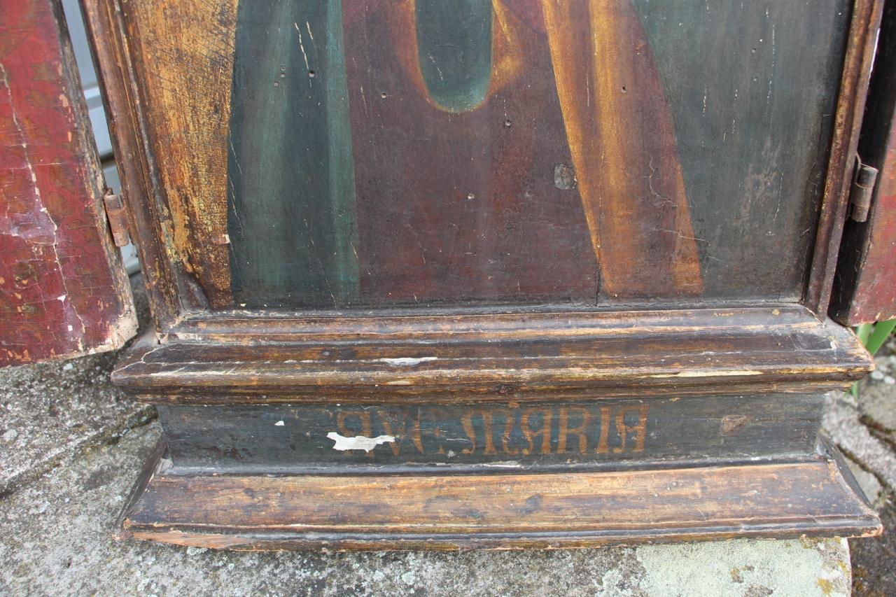 Großes Triptychon Gemalte Tafel der Jungfrau Maria, 18. Jahrhundert Italienisch im Angebot 2