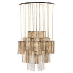 Grande lampadario Tronchi in vetro di Murano Design Venini per Kalmar, Austria, anni '60