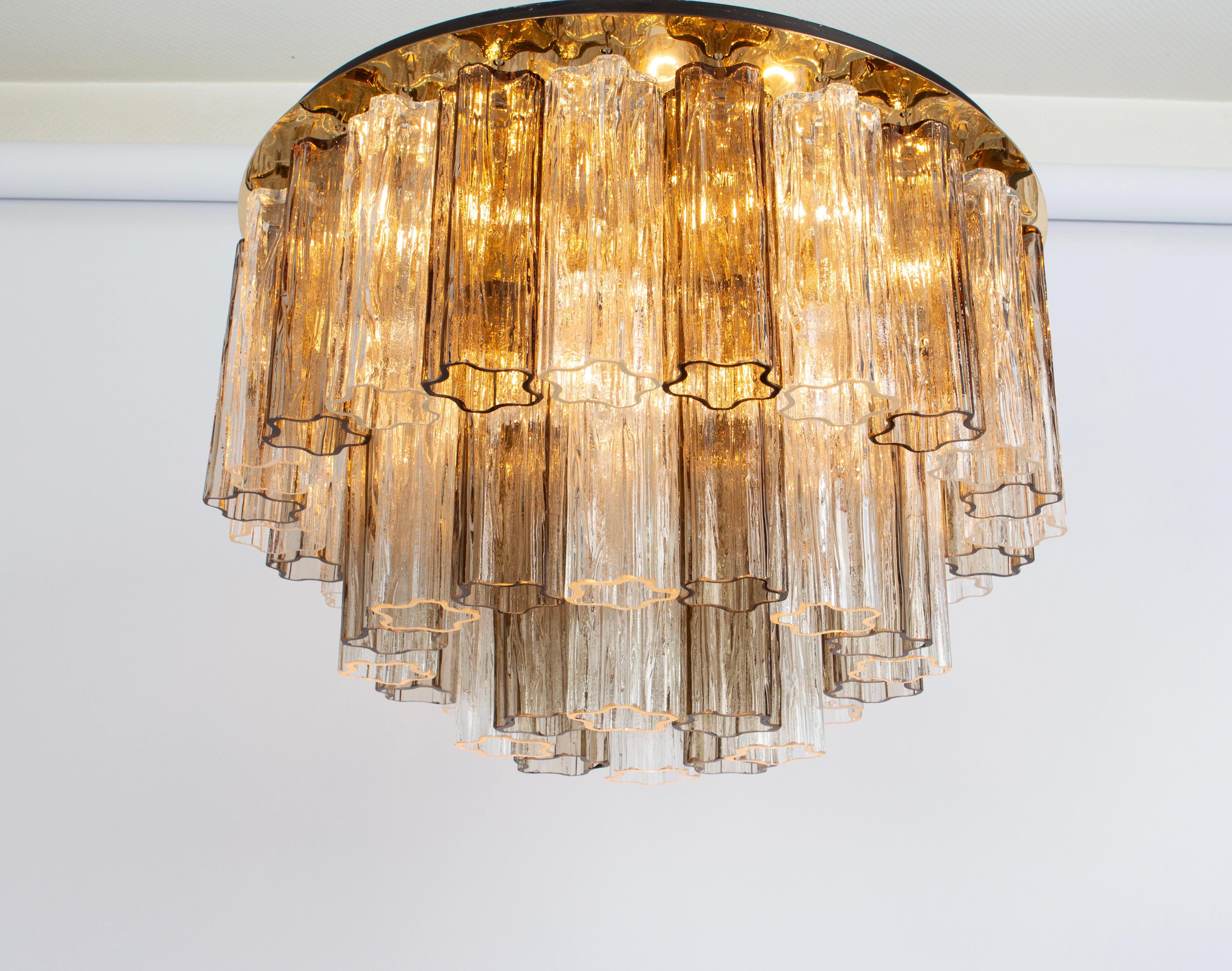 Mid-Century moderno Grande incasso in vetro di Murano Tronchi Design/One per Kalmar, Austria, anni '60 in vendita