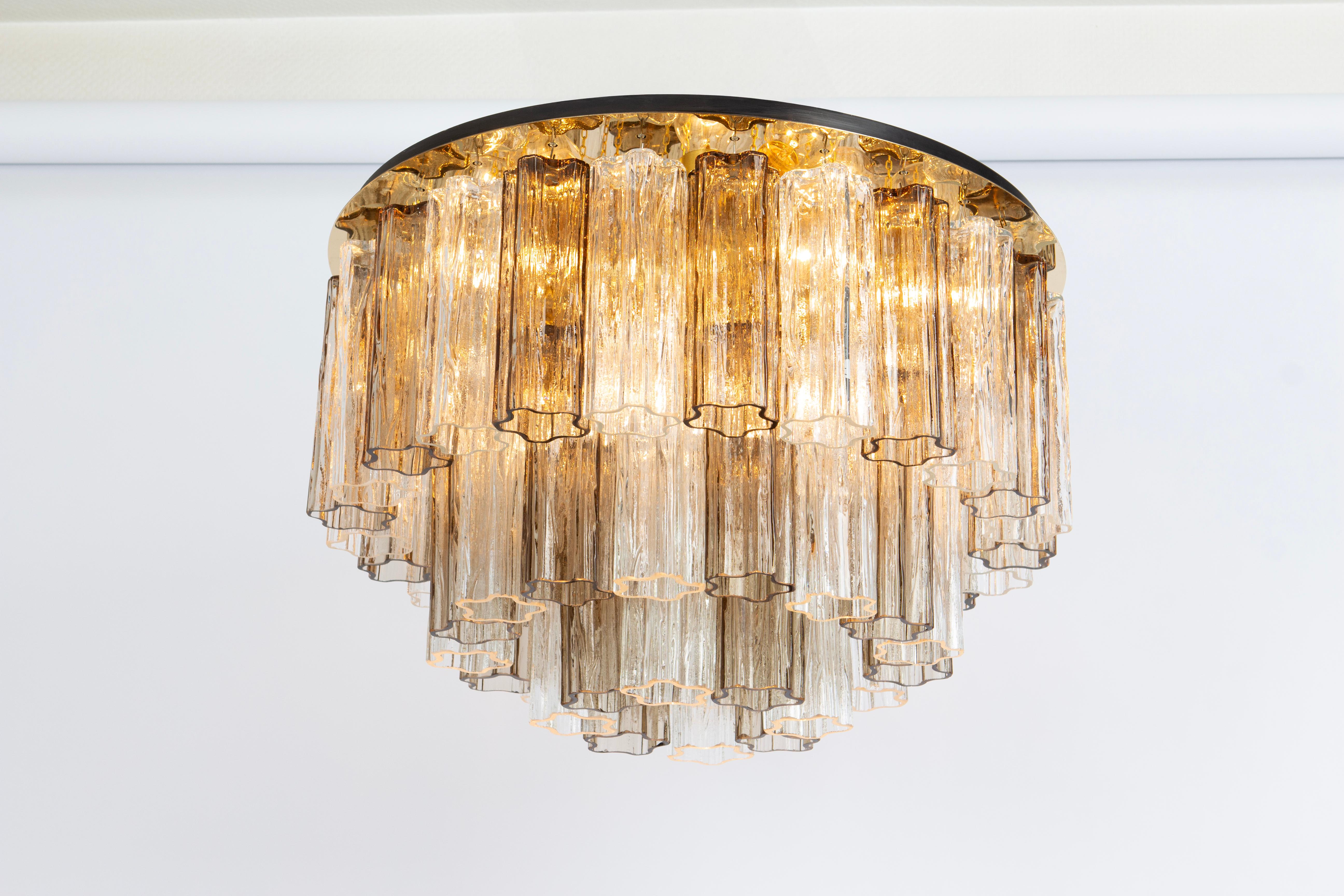 Austriaco Grande incasso in vetro di Murano Tronchi Design/One per Kalmar, Austria, anni '60 in vendita