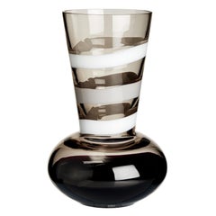 Große Troncosfera-Vase in Weiß, Grau und Schwarz von Carlo Moretti