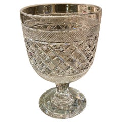 Large Trophy Sized Cut Crystal Glass-France