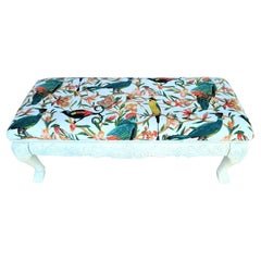 Large Tropical Island Solid Wood Linen Bench
