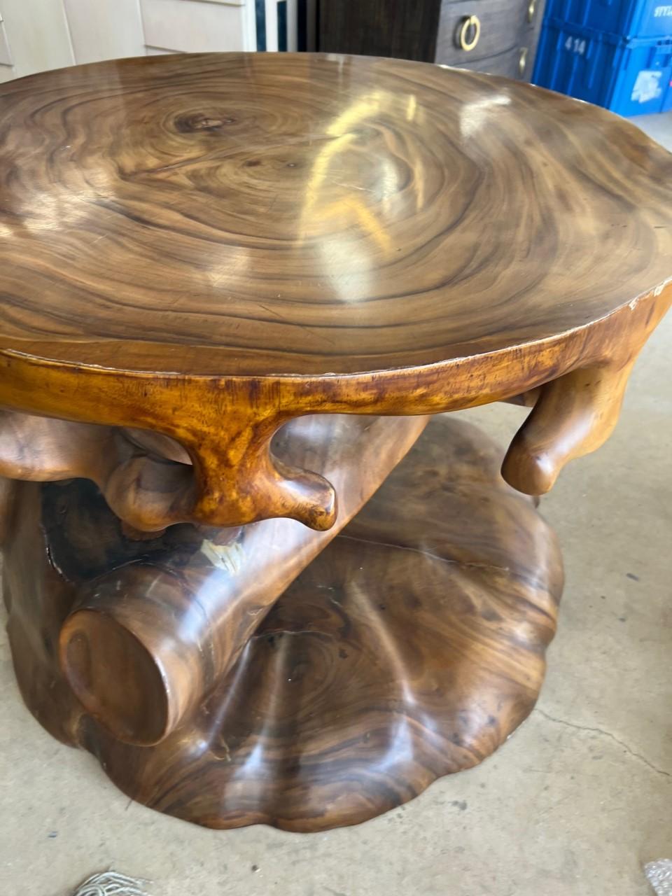tree trunk dining table base