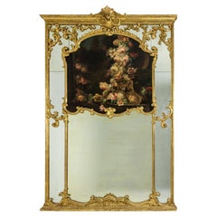Grand miroir trumeau, de style Louis XV. 1950s.