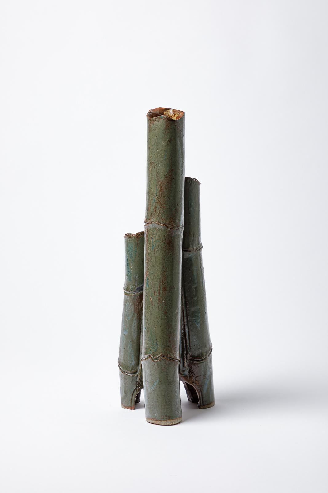 Français Grand vase tubulaire 