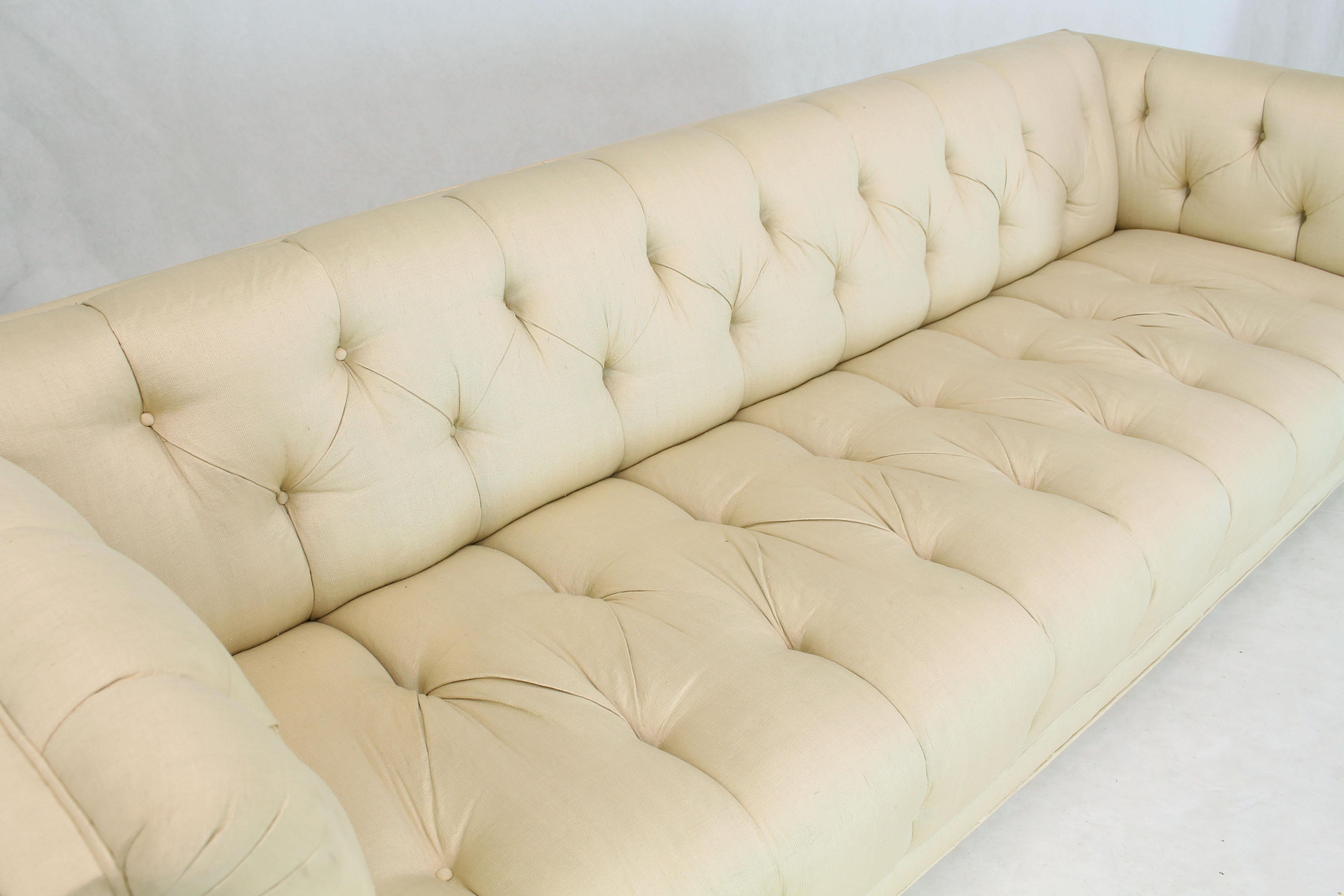 large tufted sofa