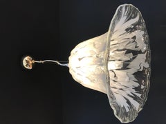 Large Tulip Murano Glass Pendant Lamp by Carlo Nason