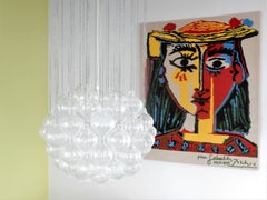 Large 'Tulipan' Chandelier by J.T. Kalmar for Kalmar, Austria, 1960s-1970s